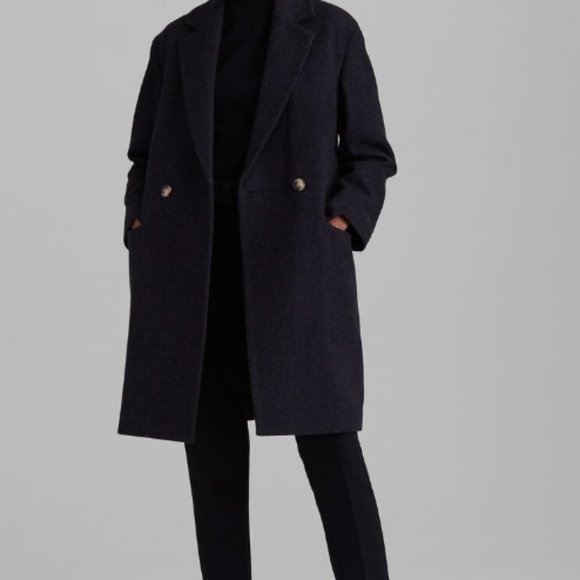 Relaxed Double-Breasted Coat club monaco size xs - Picture 2 of 5